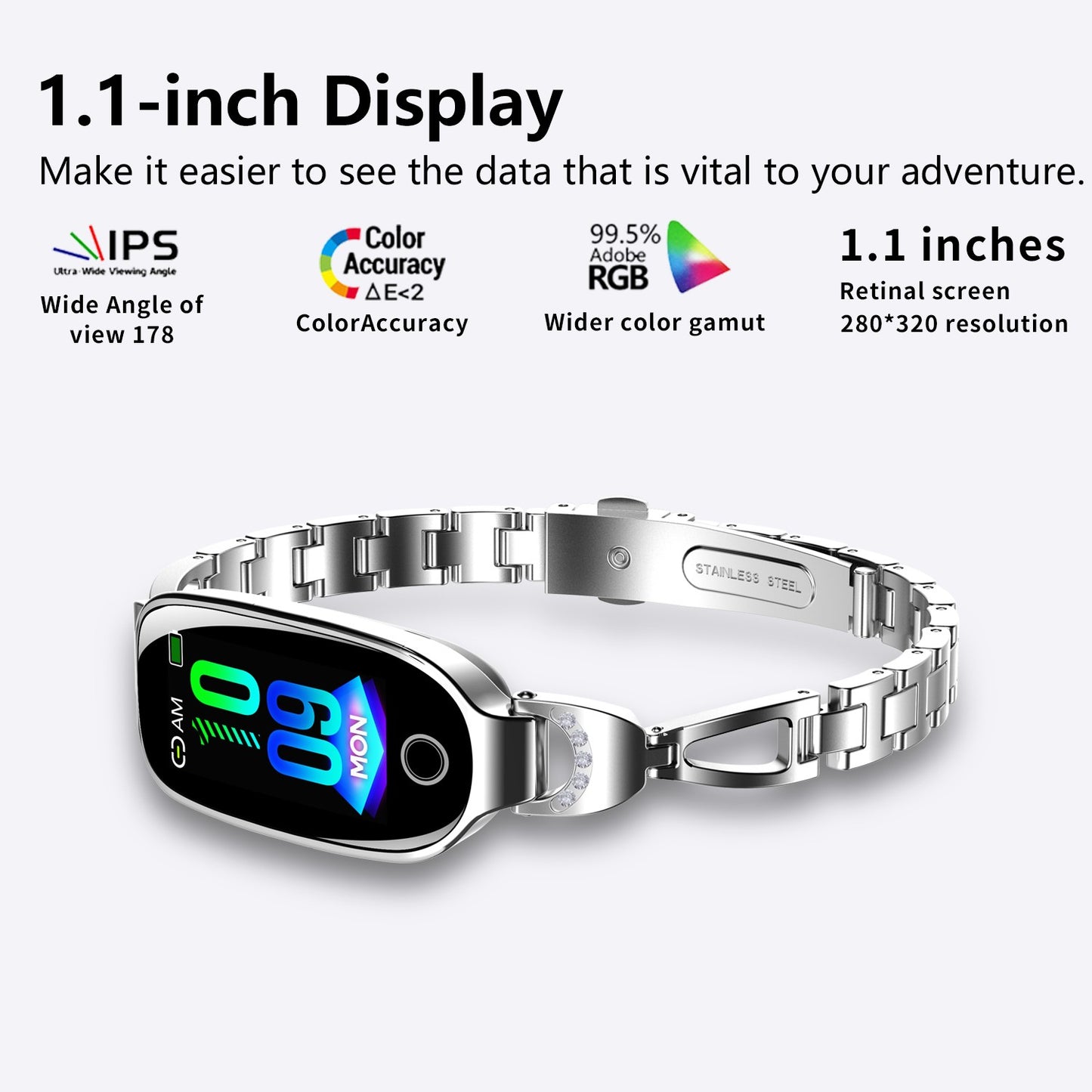 Akeleo 81 Blood Glucose Blood Pressure Monitoring Newest Luxury Diamond Design Fashion Women Smartwatch in 2025