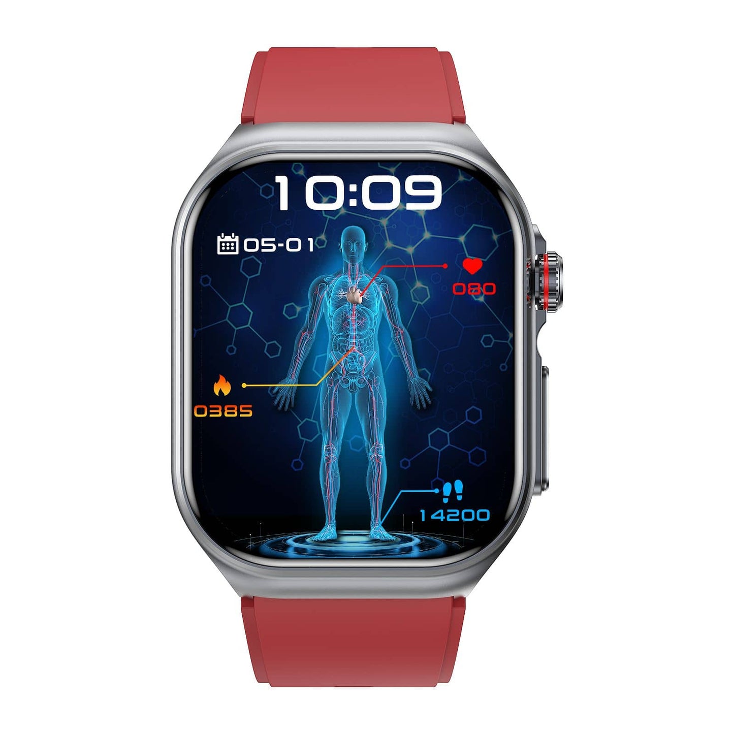 Akeleo AMOLED High End Electrocardiogram Micro Physical Examination HRV Blood Glucose Heart Rate Health Management Watch