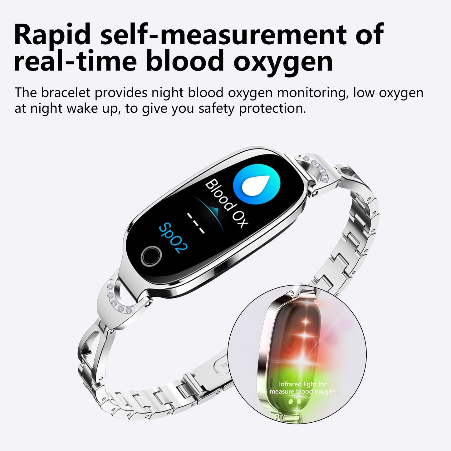 Akeleo 81 Blood Glucose Blood Pressure Monitoring Newest Luxury Diamond Design Fashion Women Smartwatch in 2025