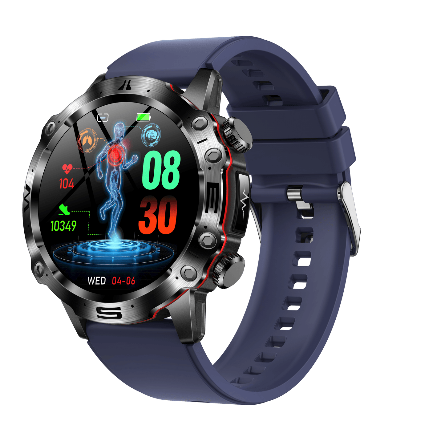 Akeleo ECG/EKG HRV Professional Sports Blood Glucose Blood Pressure Monitoring and Health Smart Watch
