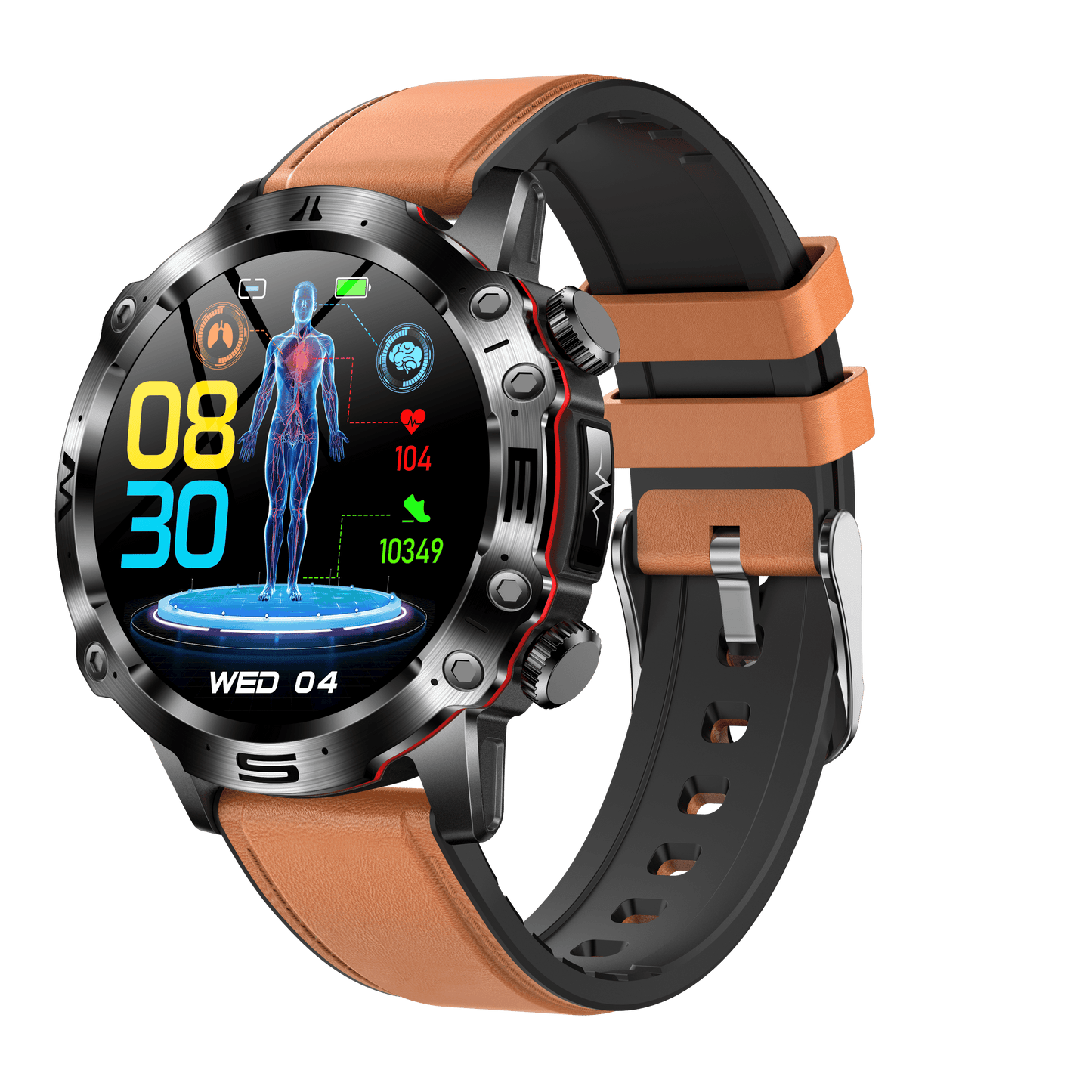 Akeleo ECG/EKG HRV Professional Sports Blood Glucose Blood Pressure Monitoring and Health Smart Watch