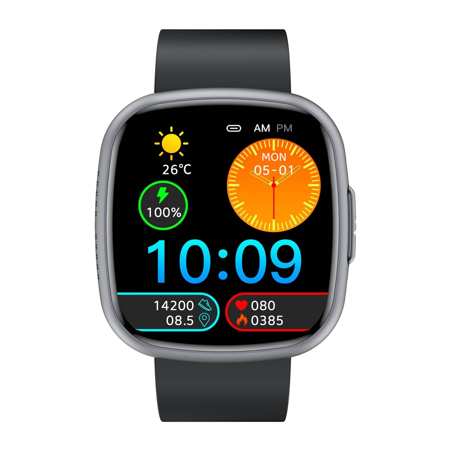 Akeleo Continuous Blood Glucose Blood Pressure ECG/EKG Heart Rate Monitoring Health Smart Watch
