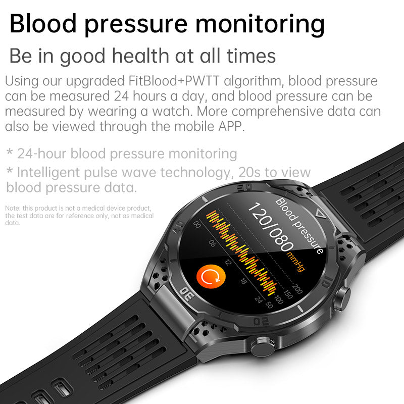 AMOLED Business ECG/HRV Blood Glucose Heart Rate and Blood Pressure Health Smart Watch