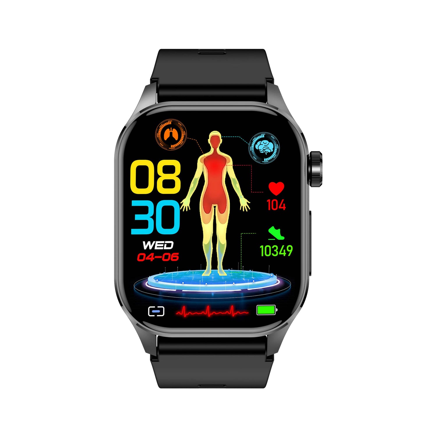 ECG/EKG Blood Sugar Blood Pressure Call Intelligent Health Management Smart Watch