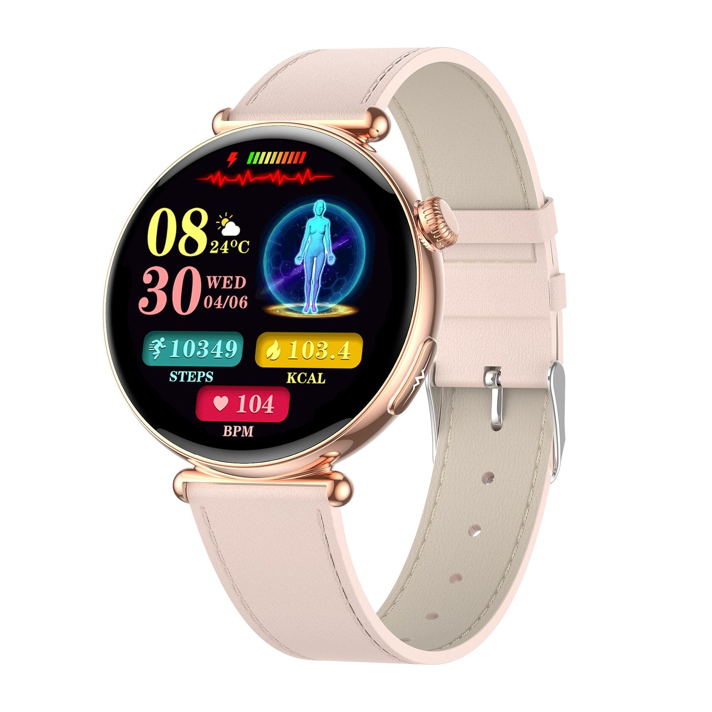Akeleo Blood Glucose Blood Lipid ECG Suga Pro Monitoring Women's Smart Watch