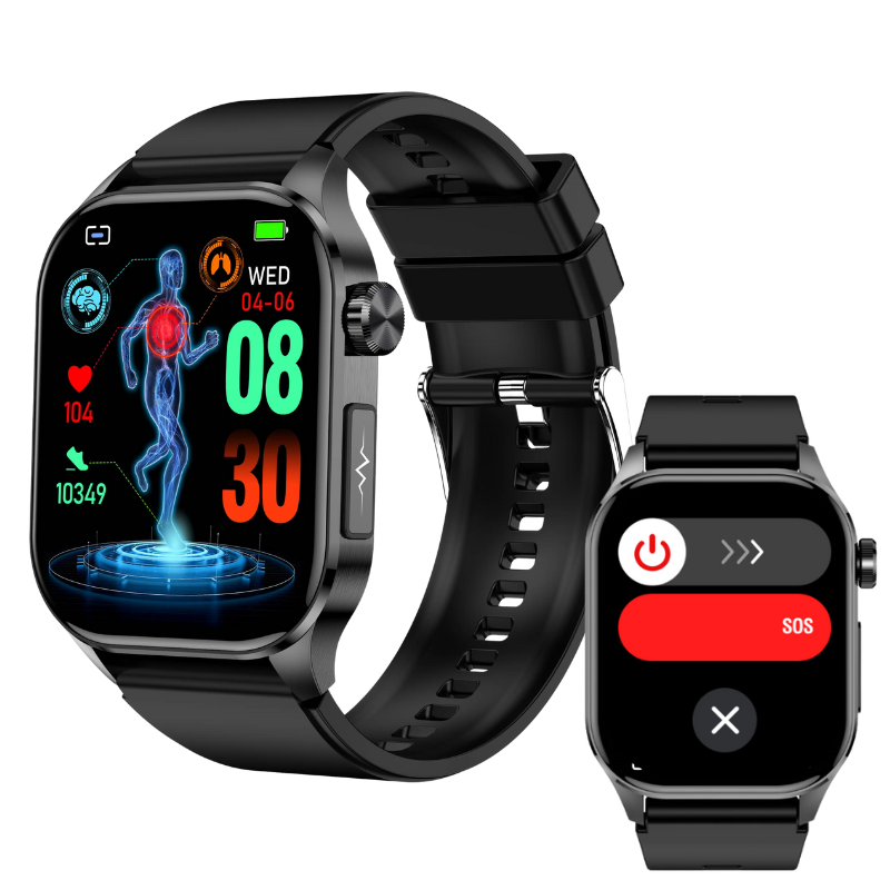 Akeleo ECG/EKG Blood Sugar Blood Pressure Call Intelligent Health Management Smart Watch