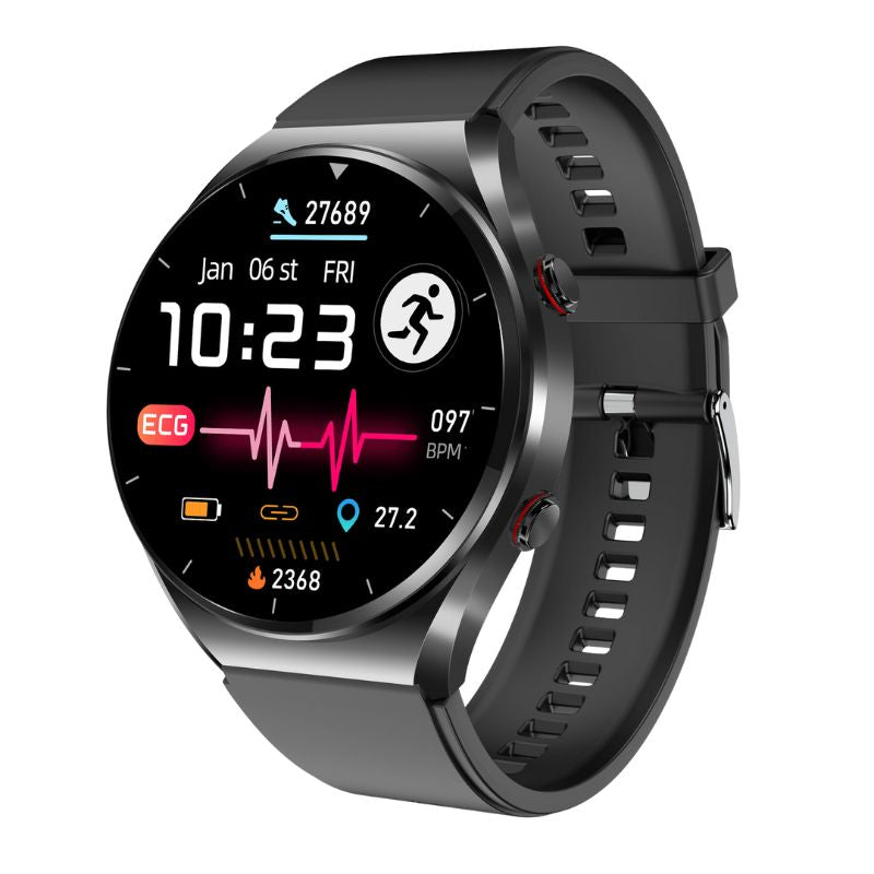 One-click Blood Glucose Blood Pressure ECG/EKG HRV Heart Measurement Suga Pro Health Smart Watch