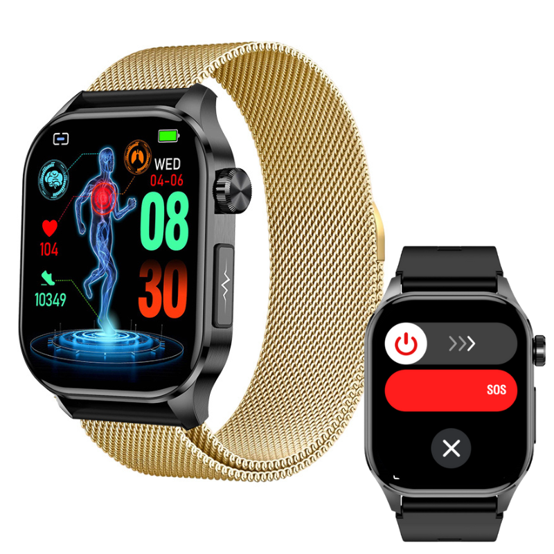 Akeleo ECG/EKG Blood Sugar Blood Pressure Call Intelligent Health Management Smart Watch