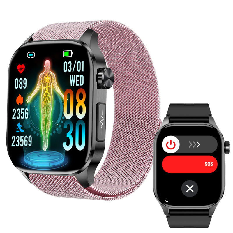 Akeleo ECG/EKG Blood Sugar Blood Pressure Call Intelligent Health Management Smart Watch