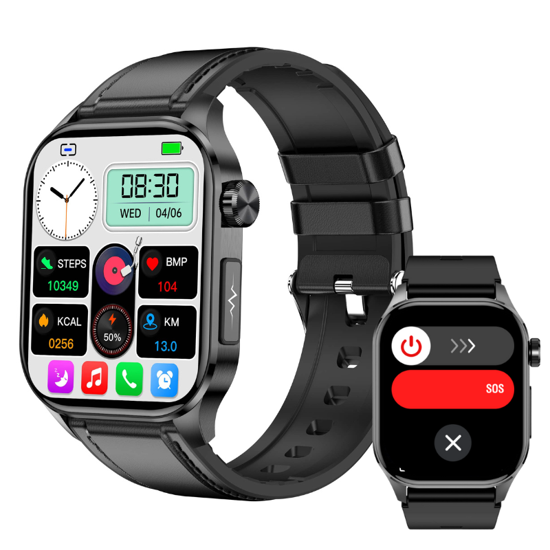 Akeleo ECG/EKG Blood Sugar Blood Pressure Call Intelligent Health Management Smart Watch