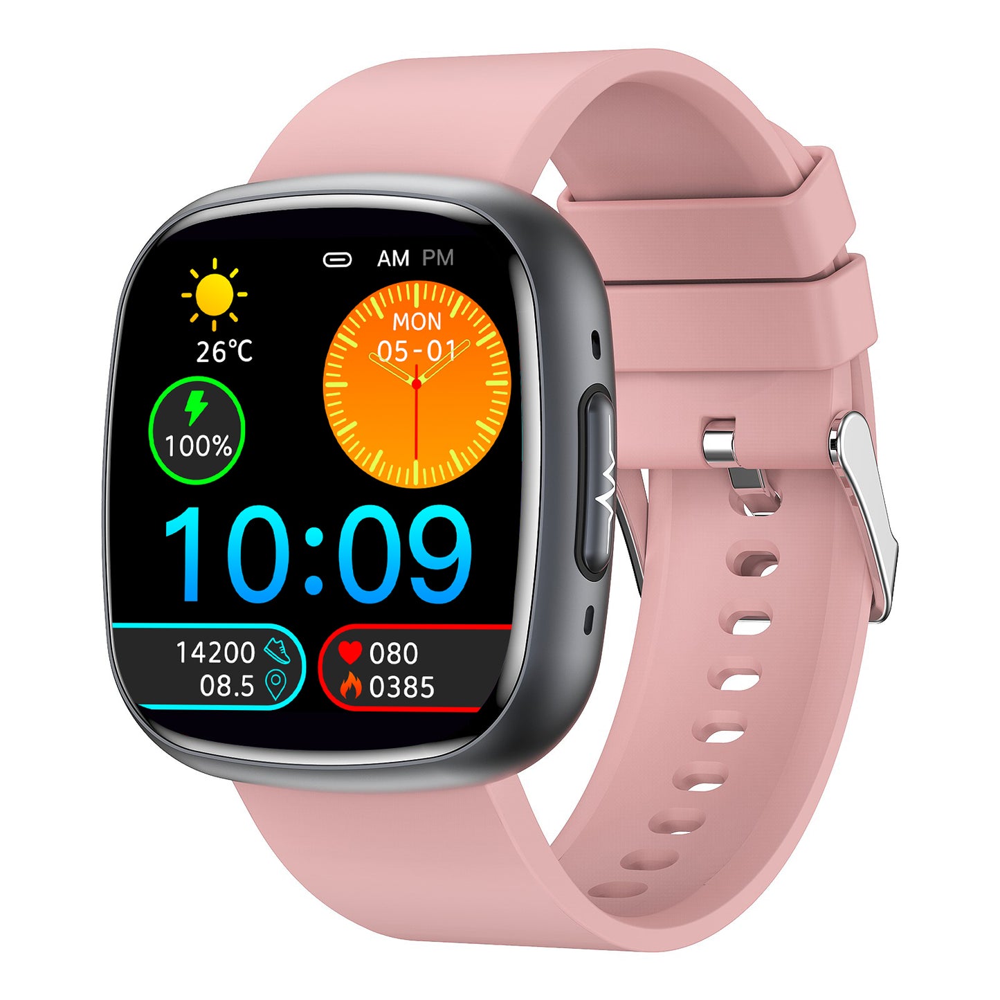 Akeleo Continuous Blood Glucose Blood Pressure ECG/EKG Heart Rate Monitoring Health Smart Watch