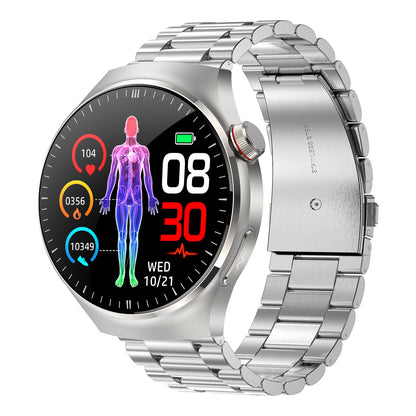 One Click ECG Body Fat Blood Glucose Uric Acid Monitoring Bluetooth Calling SOS Alert Smart Health Sports Watch