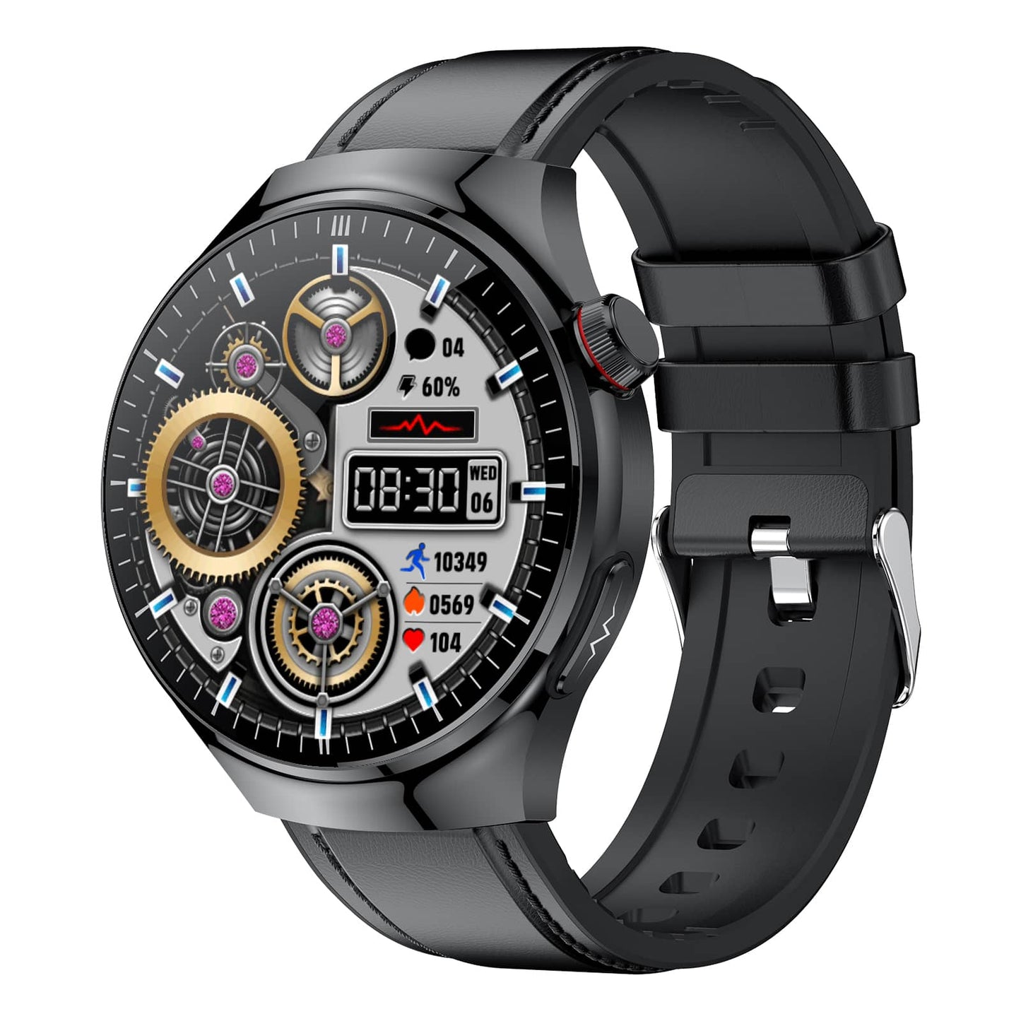One Click ECG Body Fat Blood Glucose Uric Acid Monitoring Bluetooth Calling SOS Alert Smart Health Sports Watch